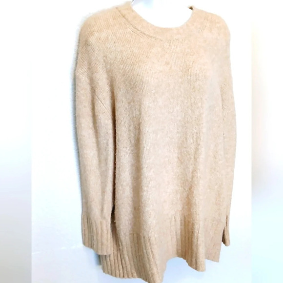 💚5/$25 Philosophy Light Pink Wool Blend Oversized Knit Sweater Size Small - Picture 5 of 7